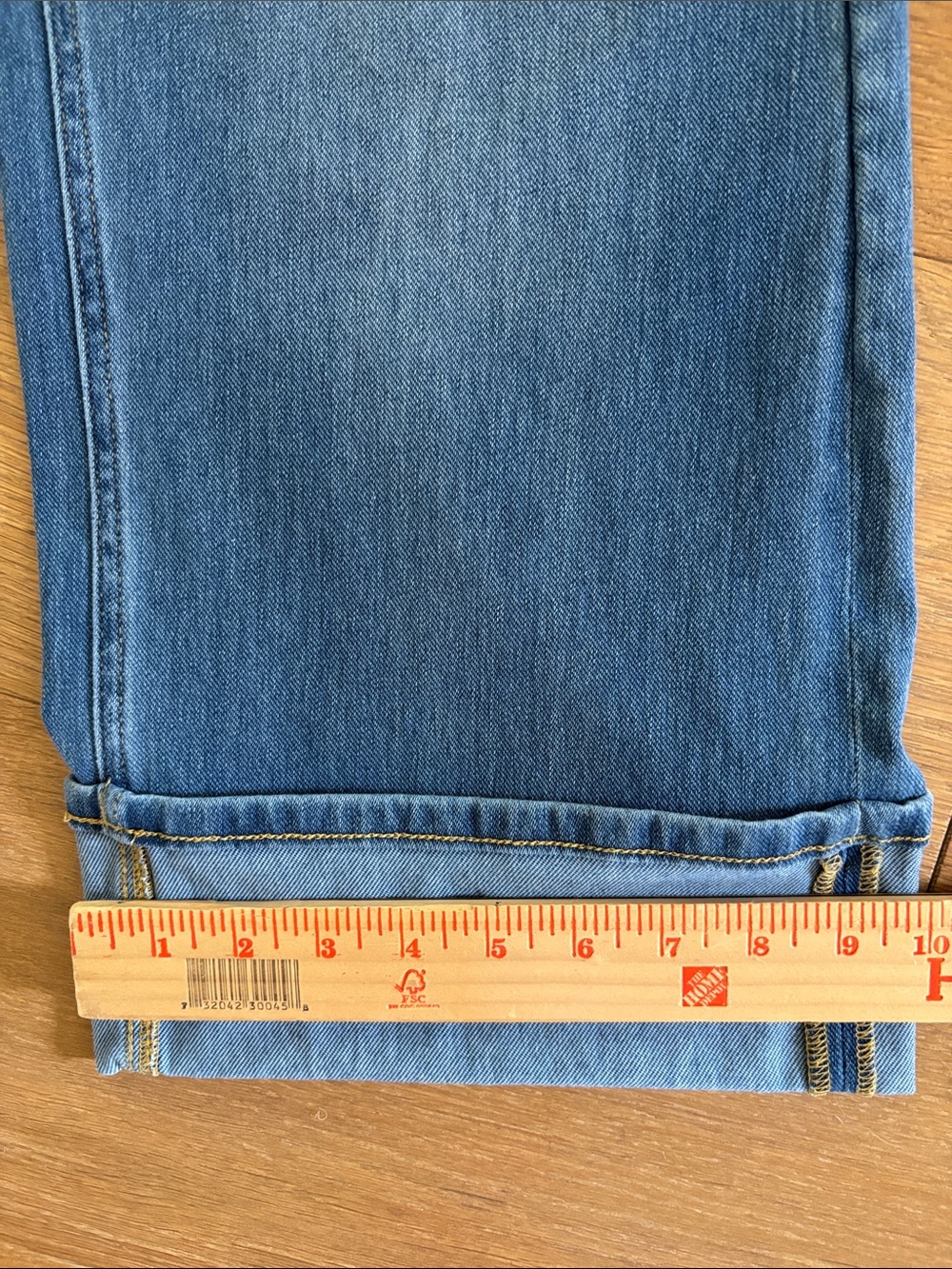 Halara Flex High Waisted Wide Leg Cuffed Jeans Stretch Denim Size S 4-6 - Picture 10 of 11